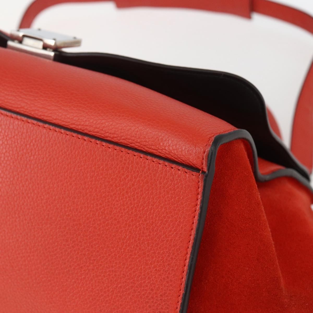 Celine Trapeze Bag Leather Red Leather Handbag (Pre-Owned)