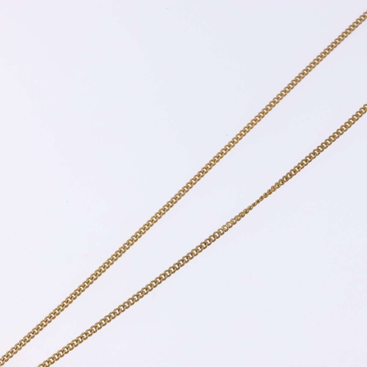 Christian Dior Cd Round Pendant Necklace Metal And Crystals Gold Metal Jewelry (Pre-Owned)
