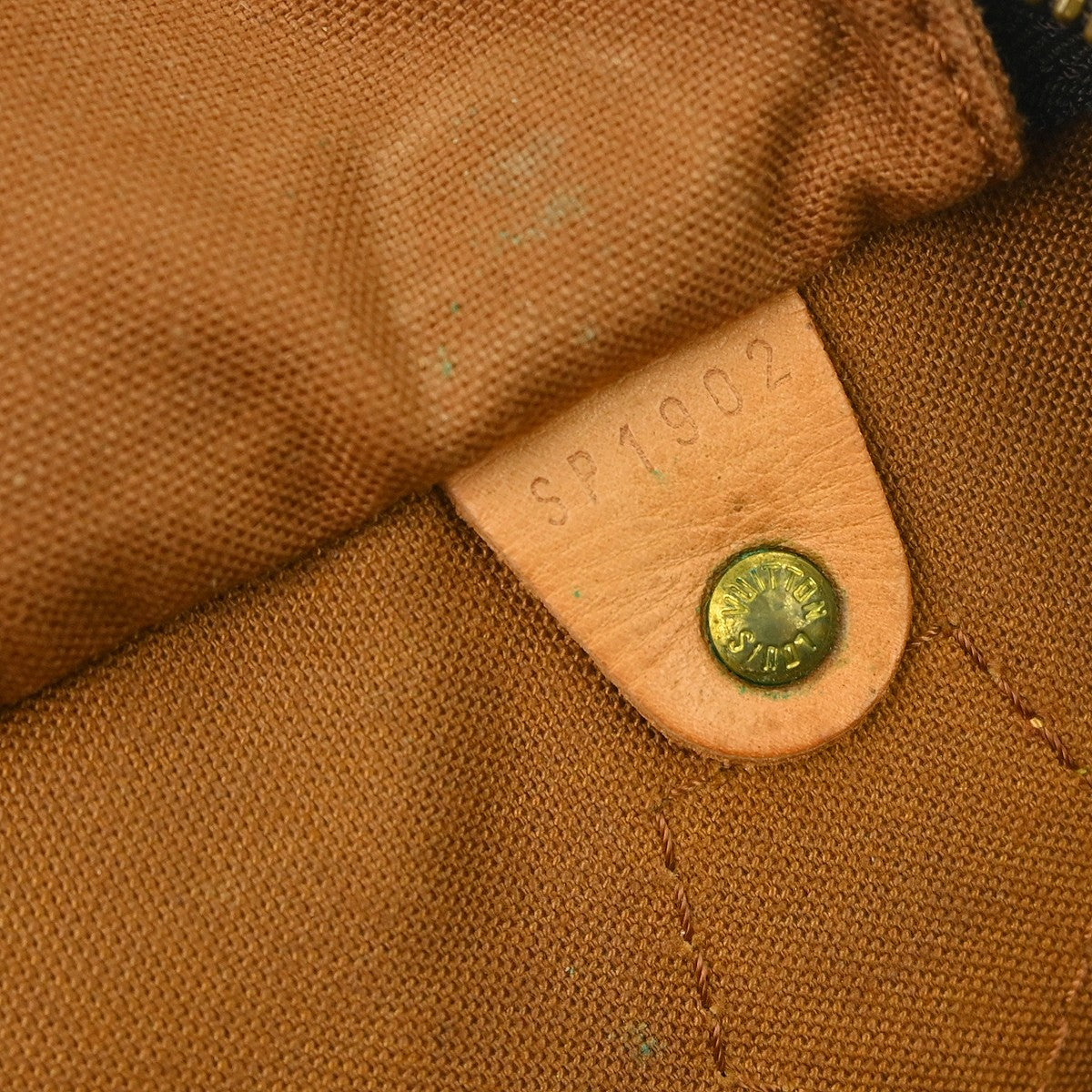 Louis Vuitton Speedy Handbag Monogram Canvas Brown Canvas Handbag (Pre-Owned)