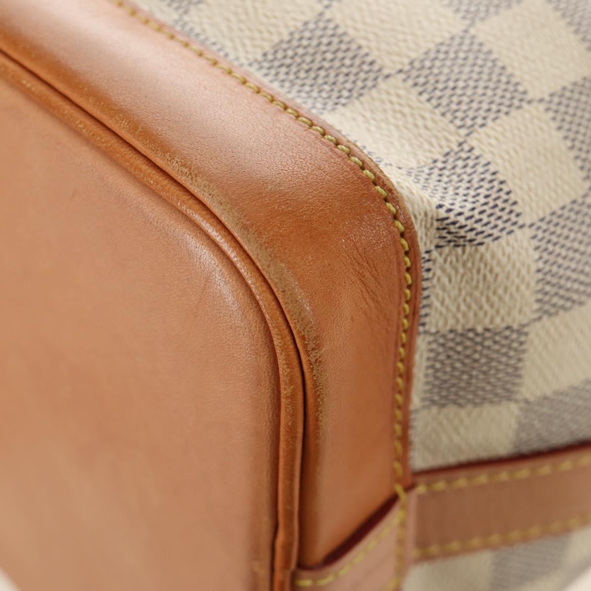 Louis Vuitton Noe Handbag Damier White Canvas Shoulder Bag Bag (Pre-Owned)
