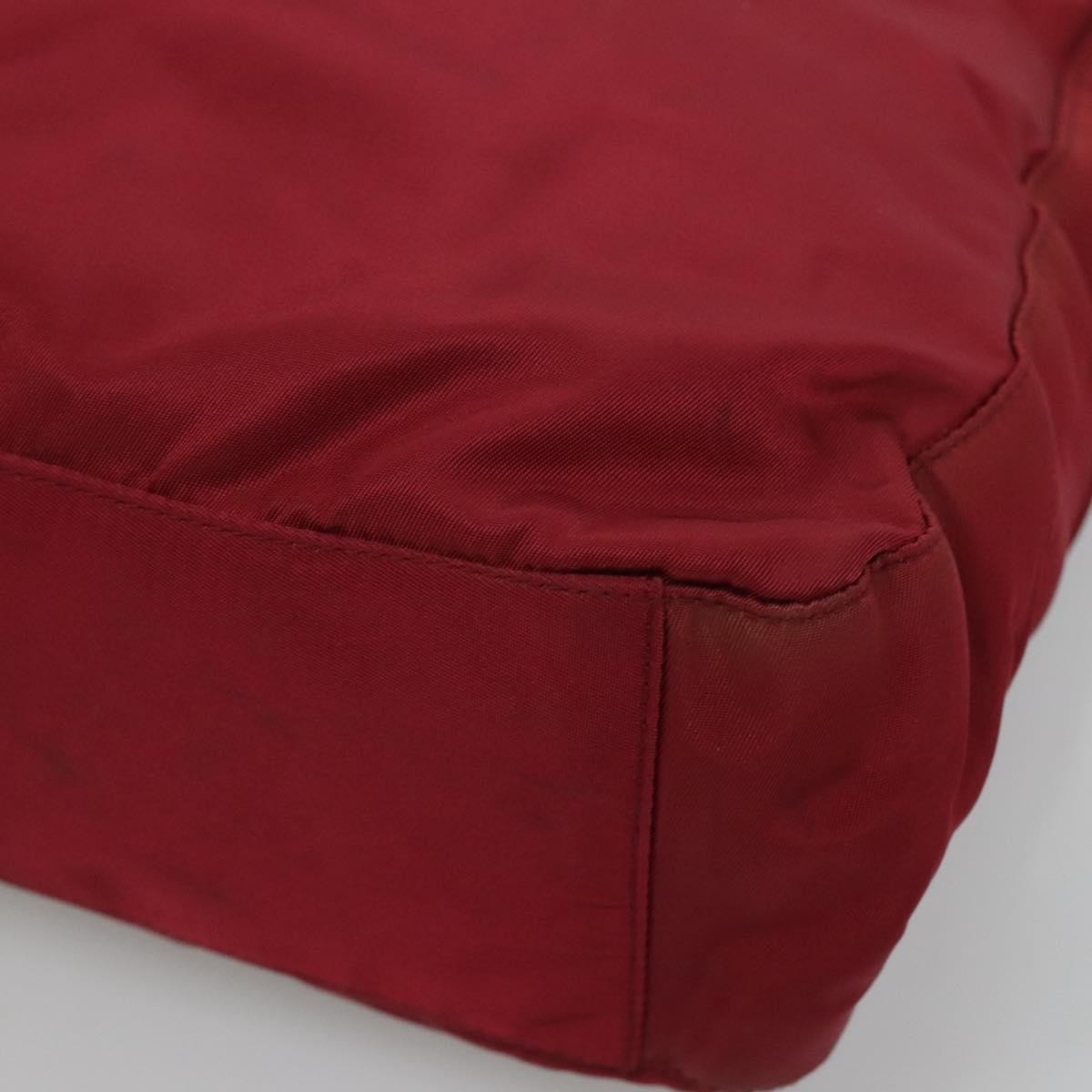 Prada Vintage Zip Tote Tessuto Red Nylon Tote Bag Bag (Pre-Owned)