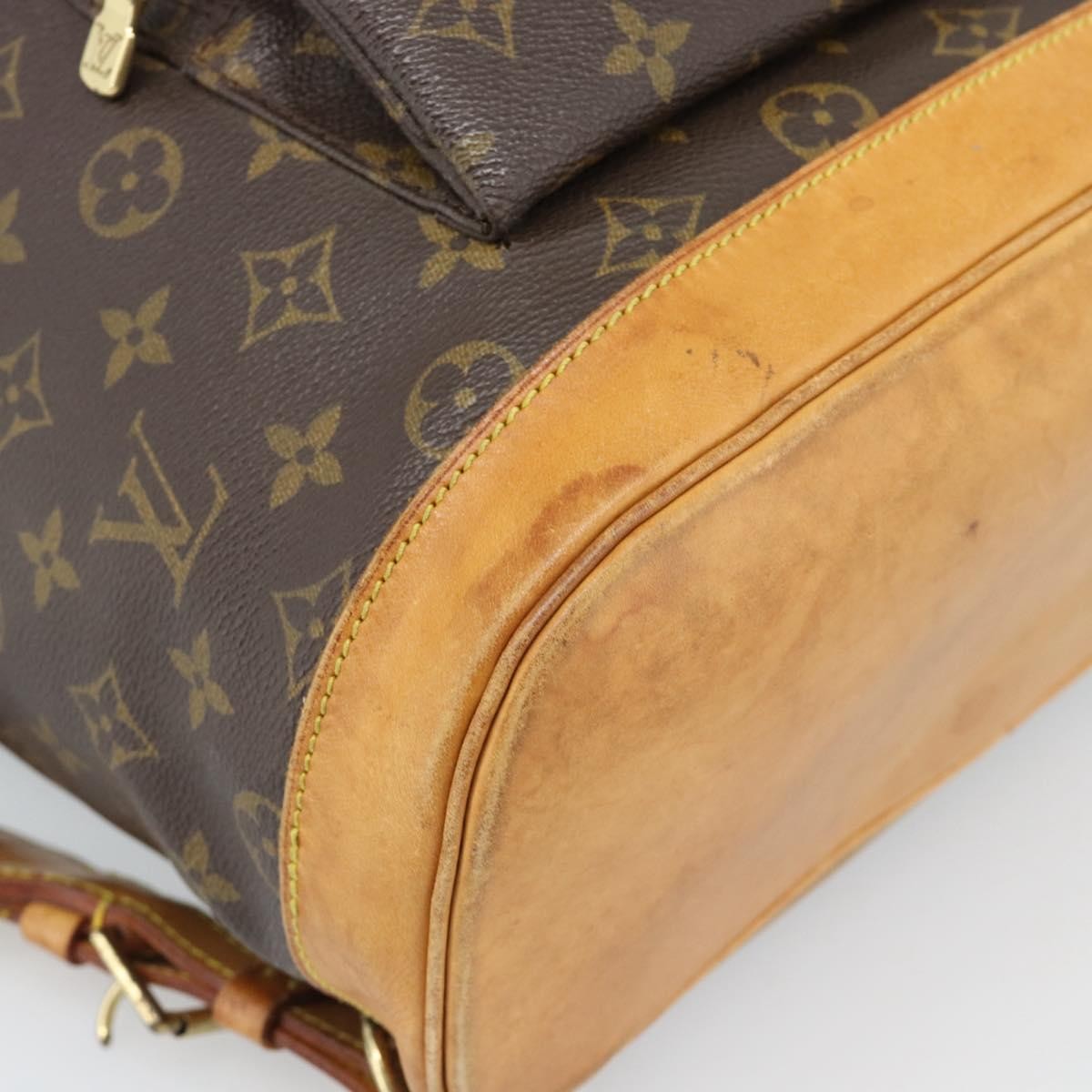Louis Vuitton Vintage Montsouris Backpack Monogram Canvas Brown Canvas Backpack Bag (Pre-Owned)