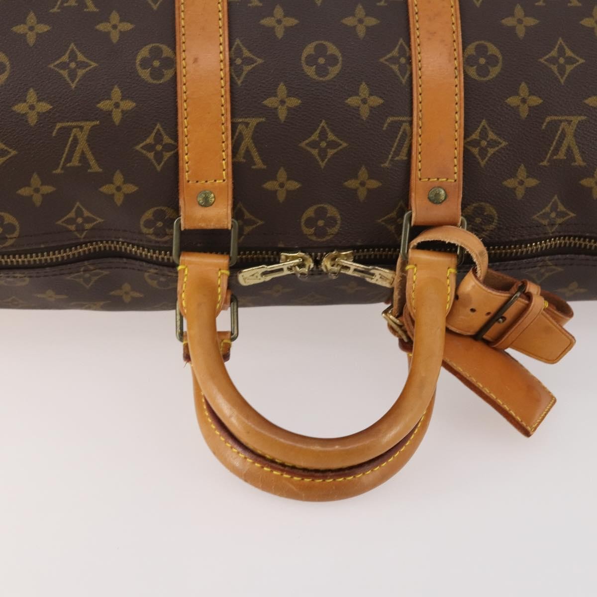 Louis Vuitton Keepall Bag Monogram Canvas Brown Canvas Travel Bag Bag (Pre-Owned)