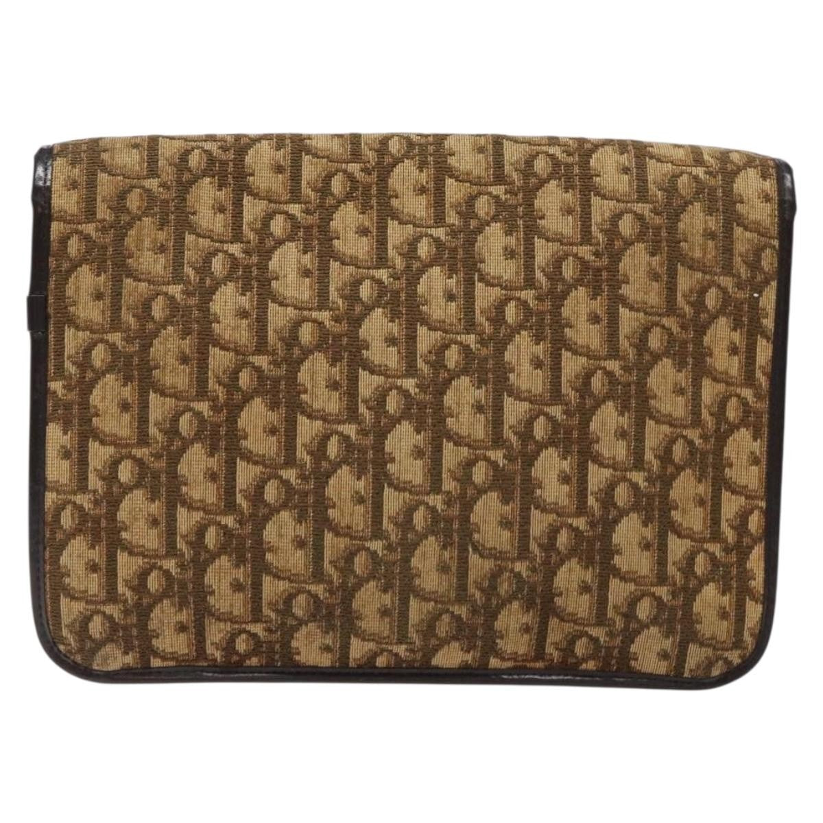 Christian Dior Vintage Trotter Pouch Diorissimo Canvas Brown Canvas Clutche & Pouche Bag (Pre-Owned)