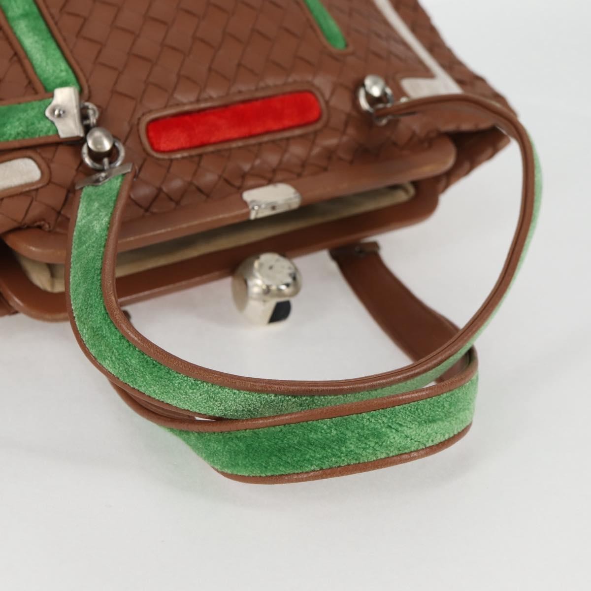 Bottega Veneta Intrecciato Leather Brown Leather Handbag (Pre-Owned)