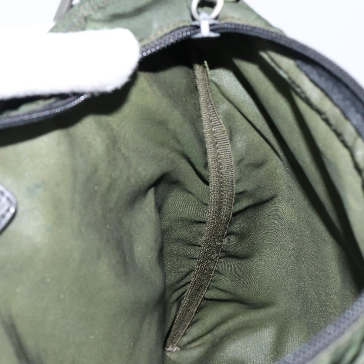 Prada Flat Messenger Bag Tessuto Khaki Nylon Shoulder Bag Bag (Pre-Owned)