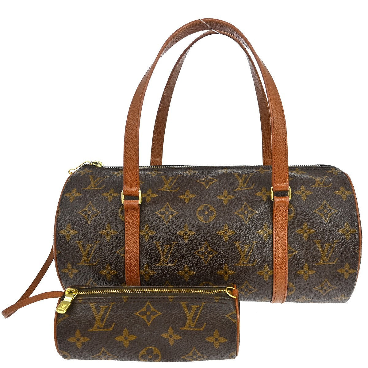 Louis Vuitton Papillon Handbag Monogram Canvas Brown Canvas Handbag (Pre-Owned)