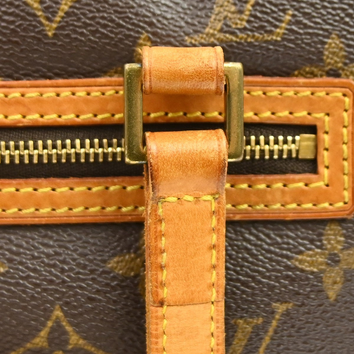 Louis Vuitton Cite Handbag Monogram Canvas Brown Canvas Shoulder Bag Bag (Pre-Owned)