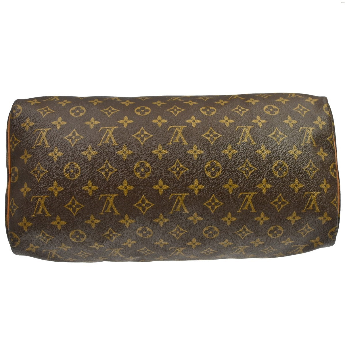 Louis Vuitton Speedy Handbag Monogram Canvas Brown Canvas Handbag (Pre-Owned)