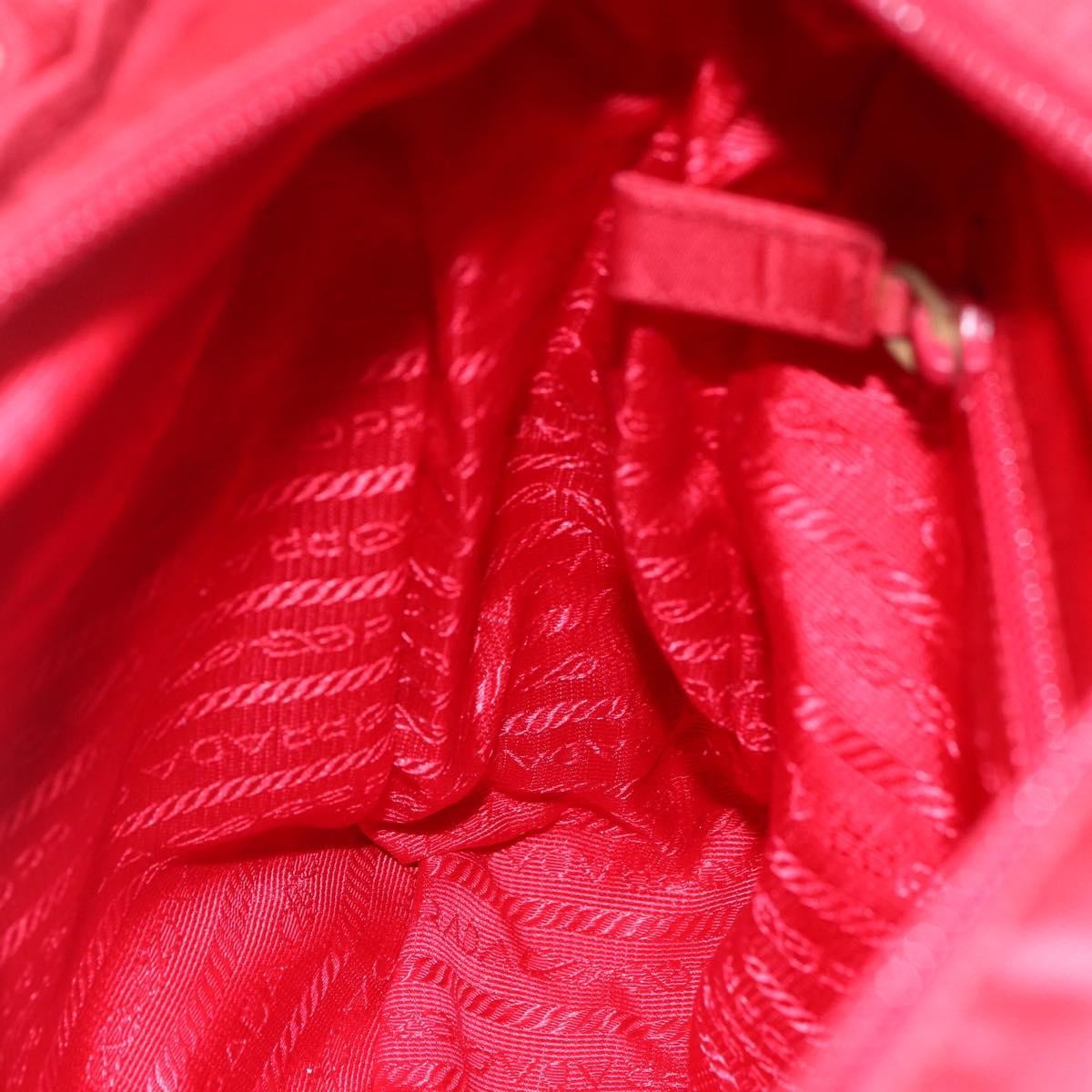 Prada Vintage Tote Tessuto Red Nylon Tote Bag Bag (Pre-Owned)
