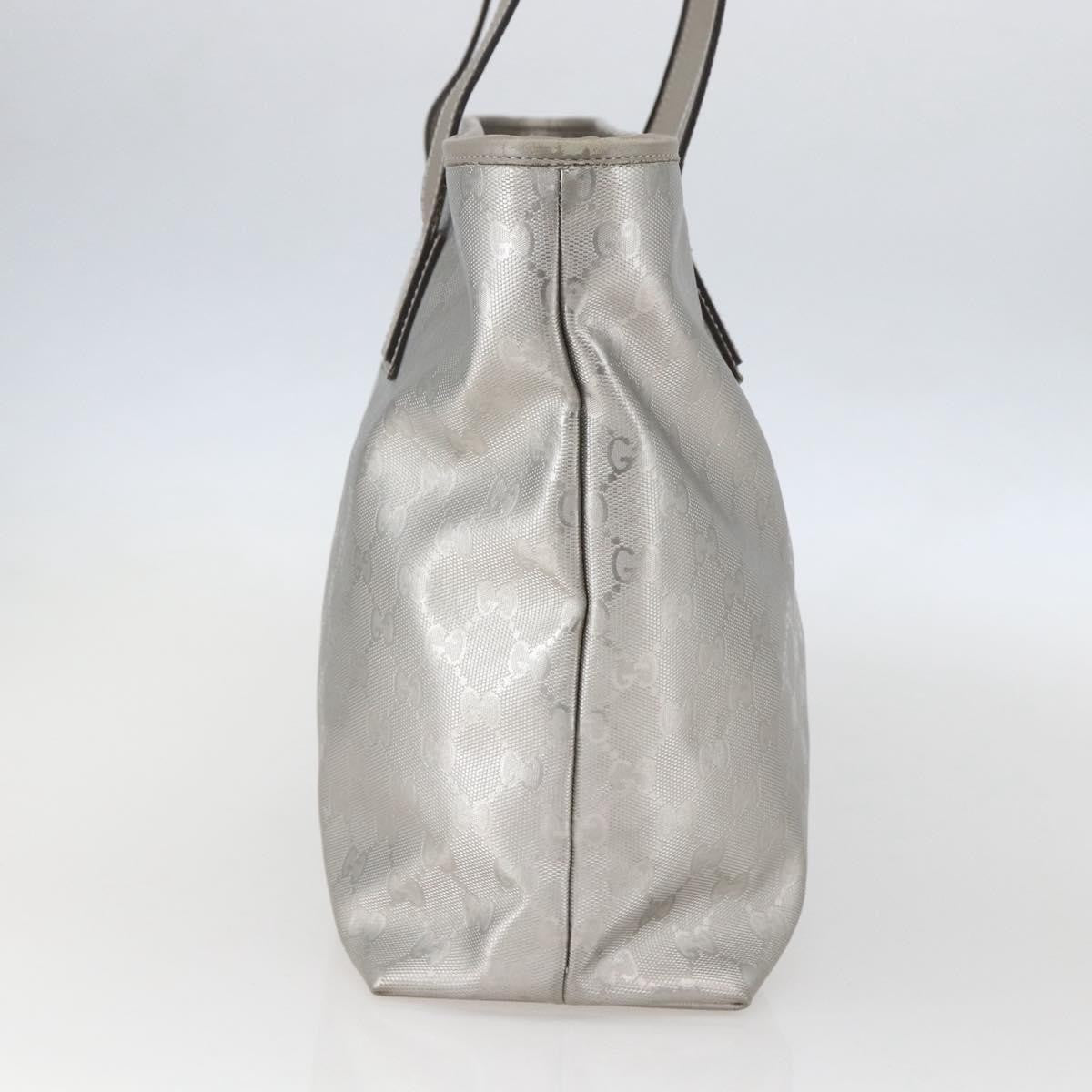 Gucci Plus Tote Gg Imprime Silver Canvas Tote Bag Bag (Pre-Owned)