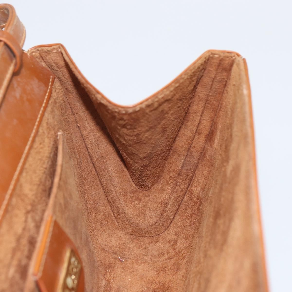 Gucci Vintage Shoulder Bag Leather Brown Leather Shoulder Bag Bag (Pre-Owned)