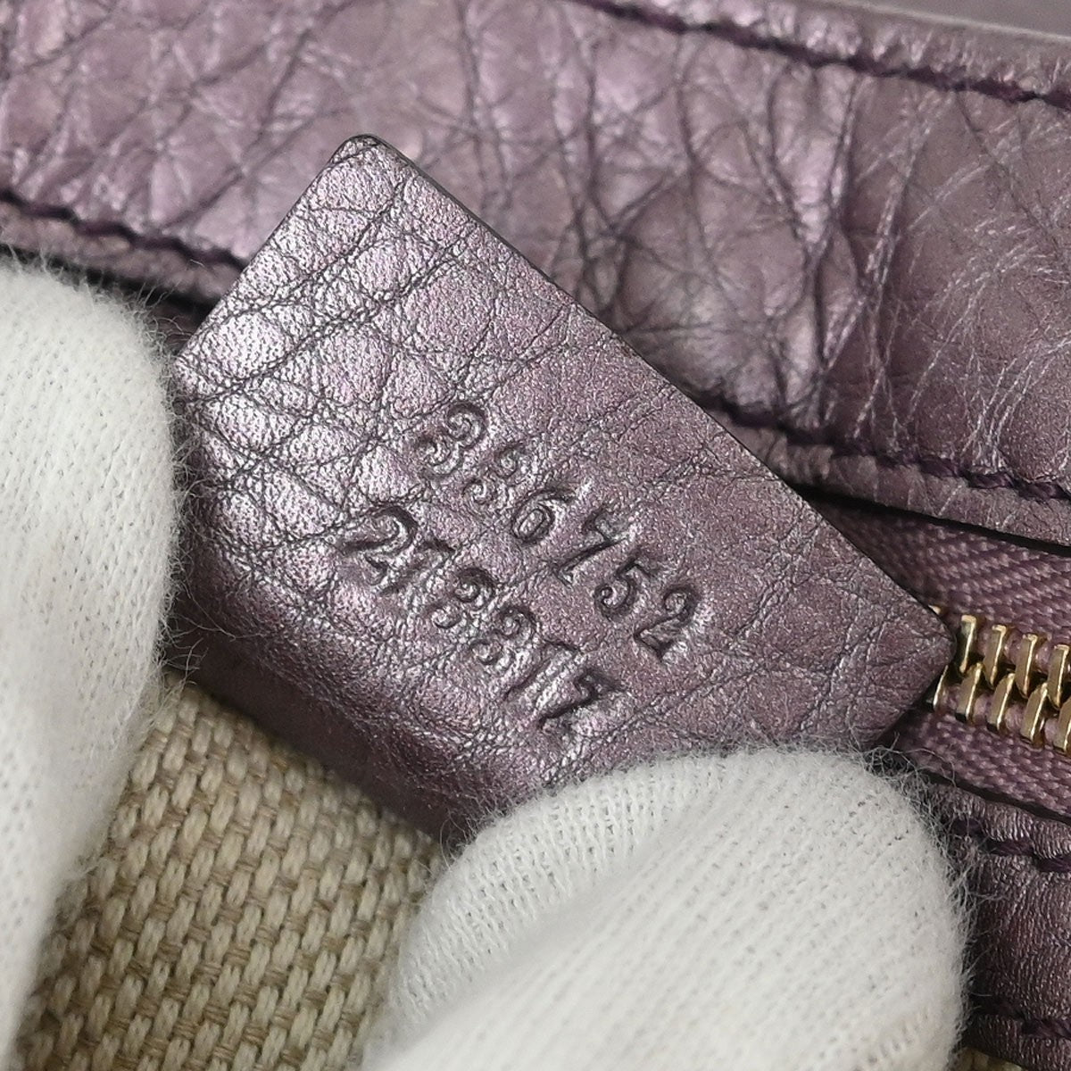 Gucci Soho Chain Crossbody Bag Leather Purple Leather Shoulder Bag Bag (Pre-Owned)