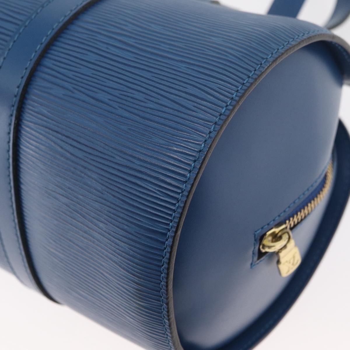 Louis Vuitton Soufflot Handbag Epi Leather Blue Leather Handbag (Pre-Owned)