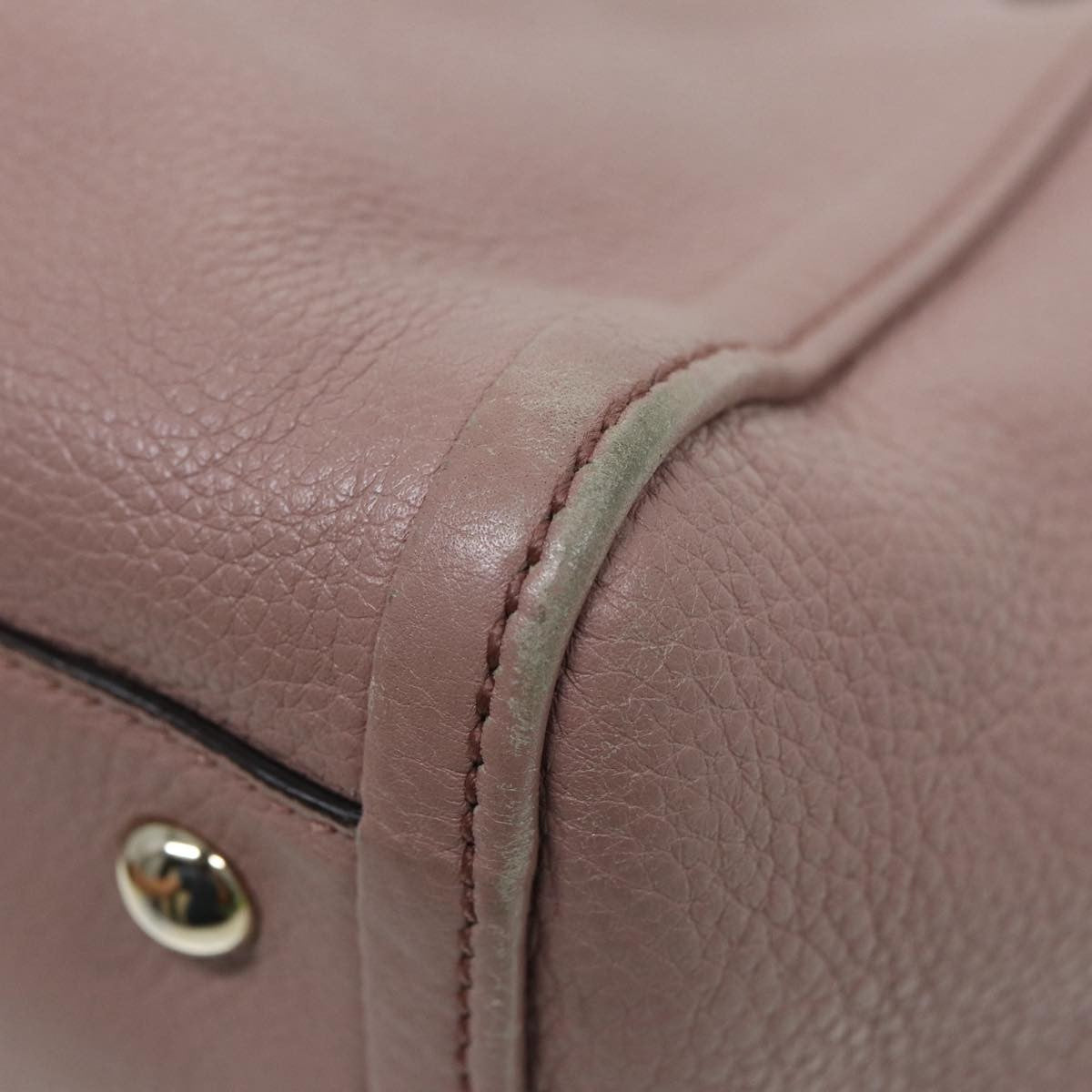 Gucci Soho Convertible Shoulder Bag Leather Pink Leather Tote Bag Bag (Pre-Owned)