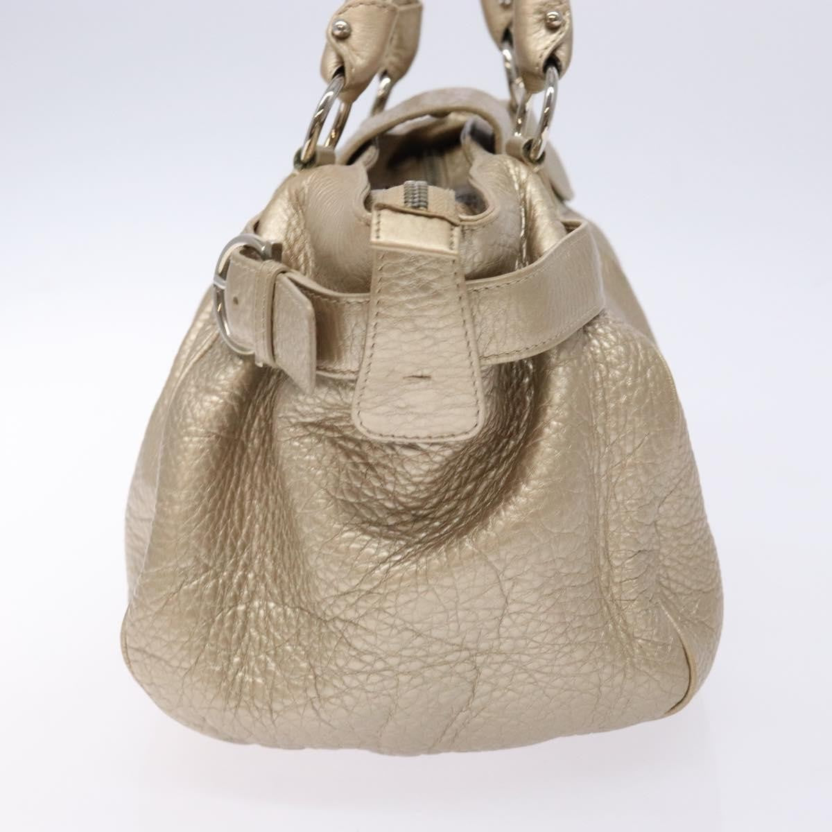 Salvatore Ferragamo Marisa Satchel Leather Gold Leather Bag (Pre-Owned)