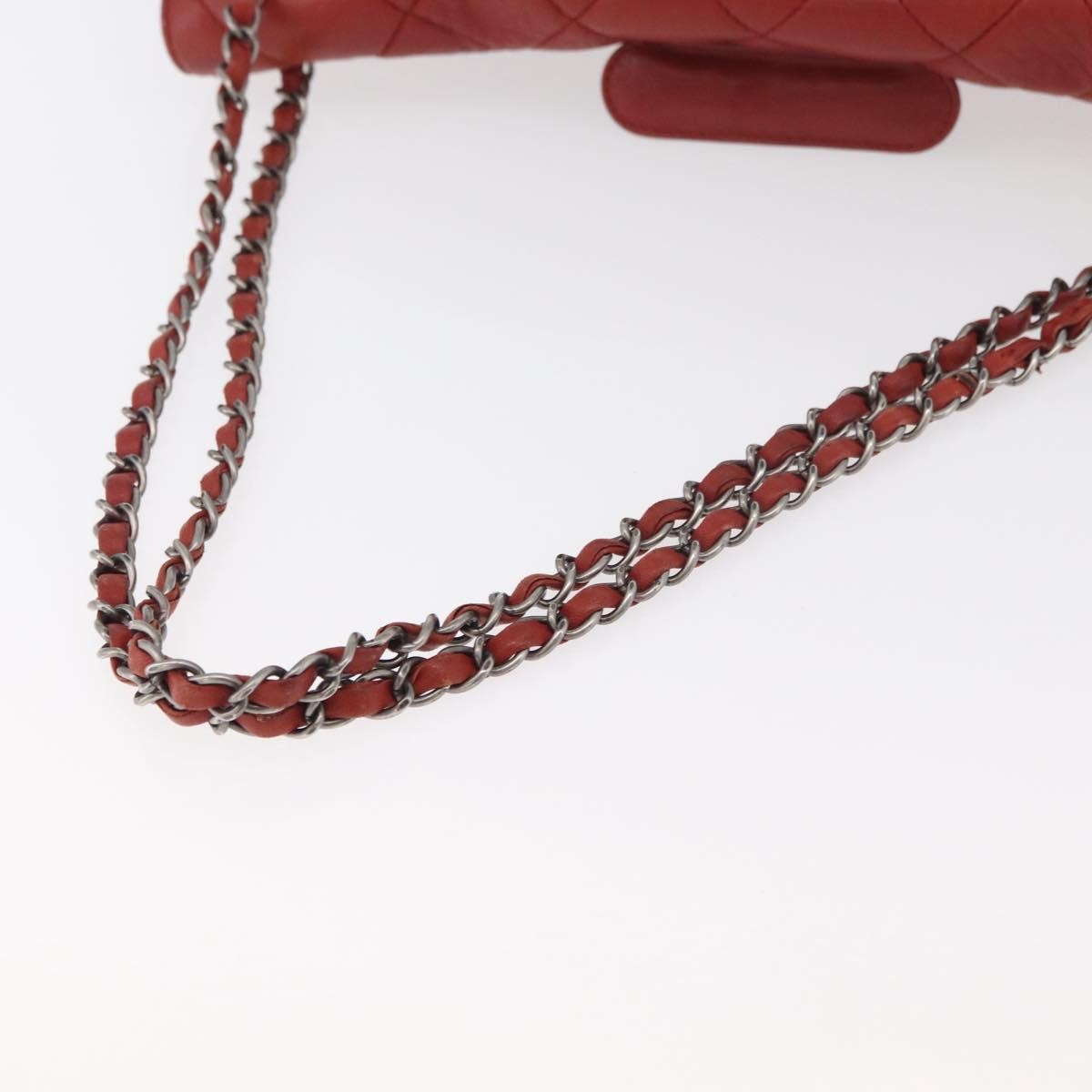 Chanel 2.55 Shoulder Bag Leather Red Leather Handbag (Pre-Owned)