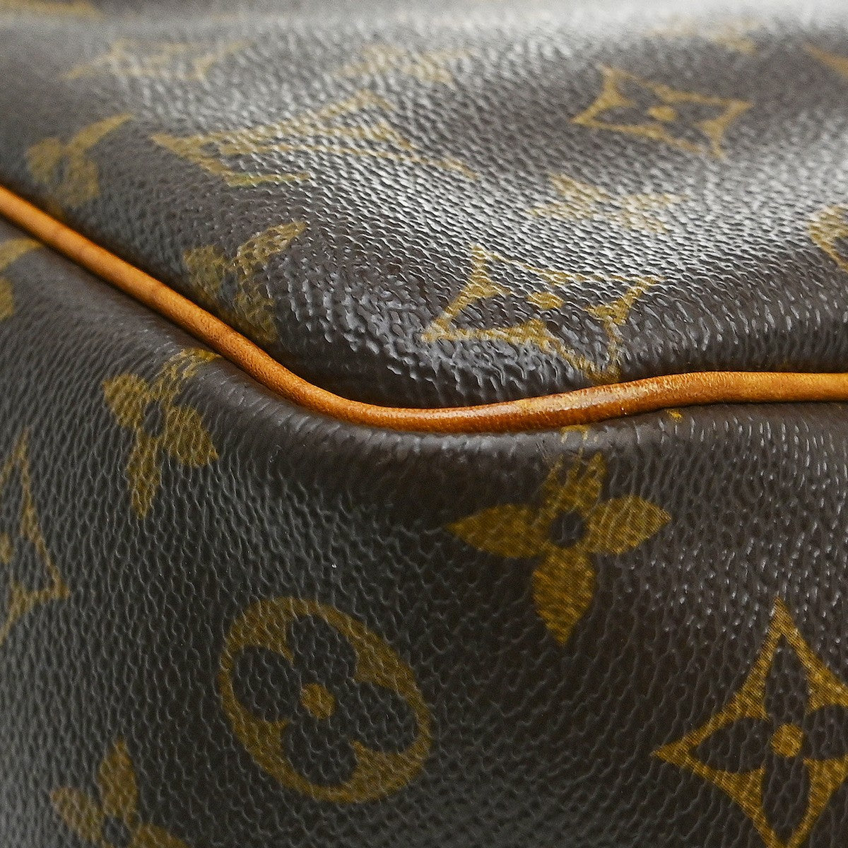 Louis Vuitton Deauville Handbag Monogram Canvas Brown Canvas Handbag (Pre-Owned)