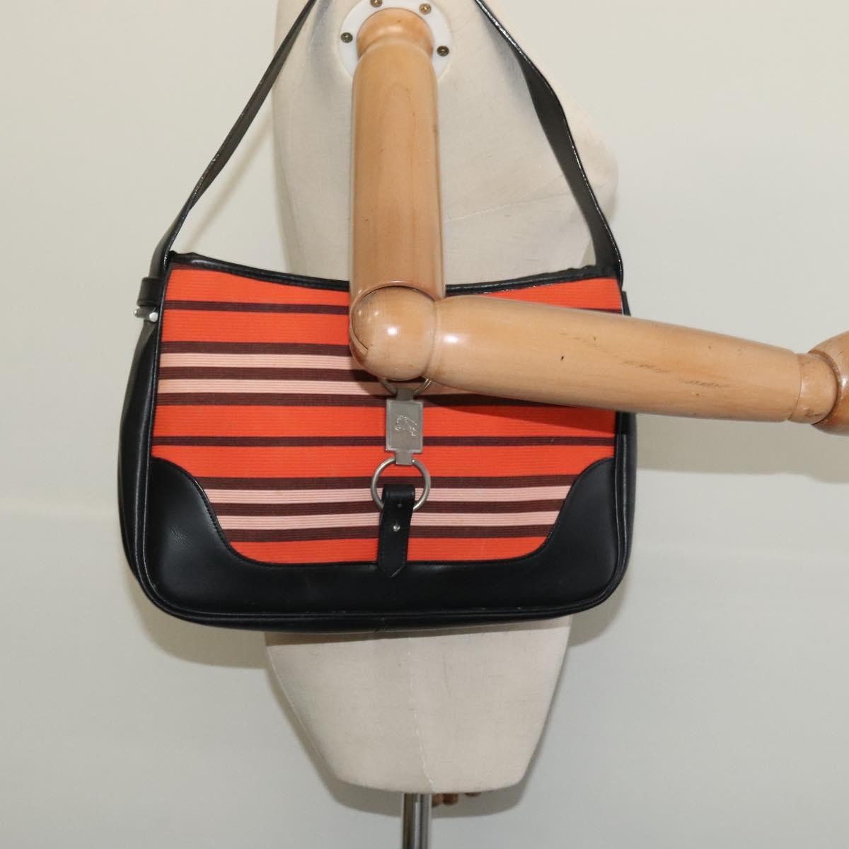 Burberry Blue Label Shoulder Bag Canvas Orange Canvas Shoulder Bag Bag (Pre-Owned)