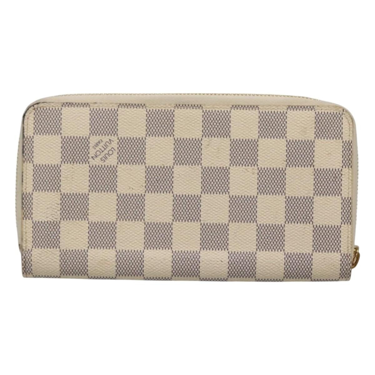 Louis Vuitton Porte-Monnaie Zippy Wallet Damier Azur Vivienne White Canvas Wallets Accessory (Pre-Owned)