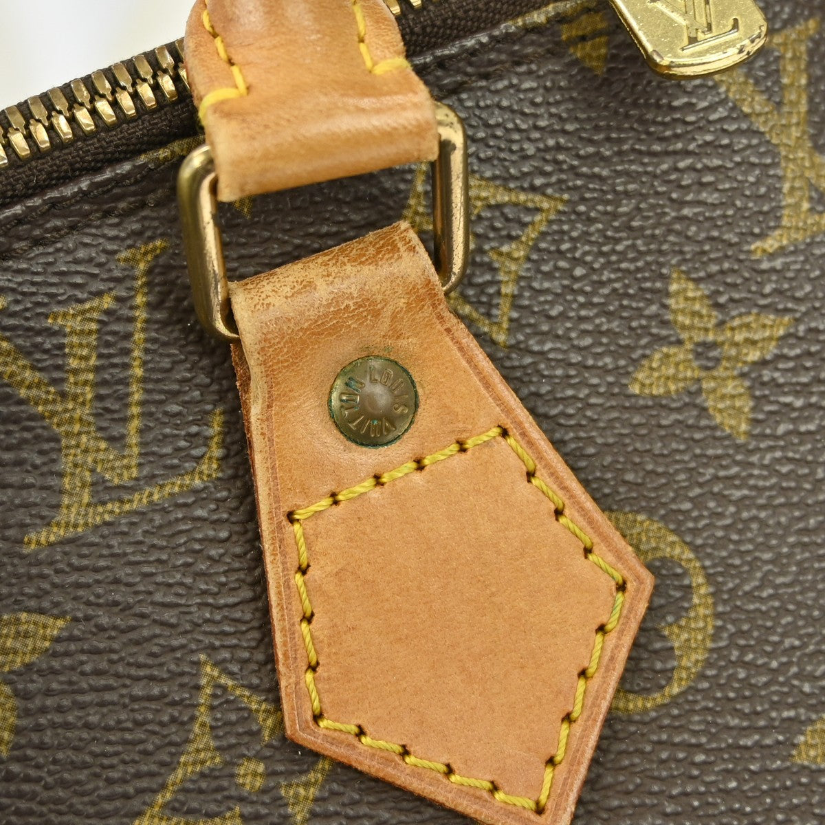 Louis Vuitton Alma Handbag Monogram Canvas Brown Canvas Handbag (Pre-Owned)