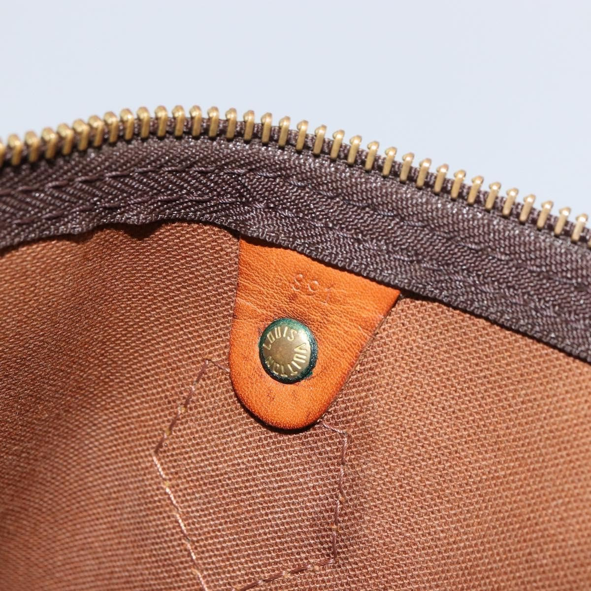 Louis Vuitton Speedy Handbag Monogram Canvas Brown Canvas Handbag (Pre-Owned)