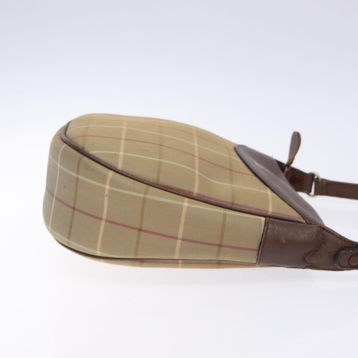 Burberry Nova Check Shoulder Bag Canvas Beige Canvas Shoulder Bag Bag (Pre-Owned)
