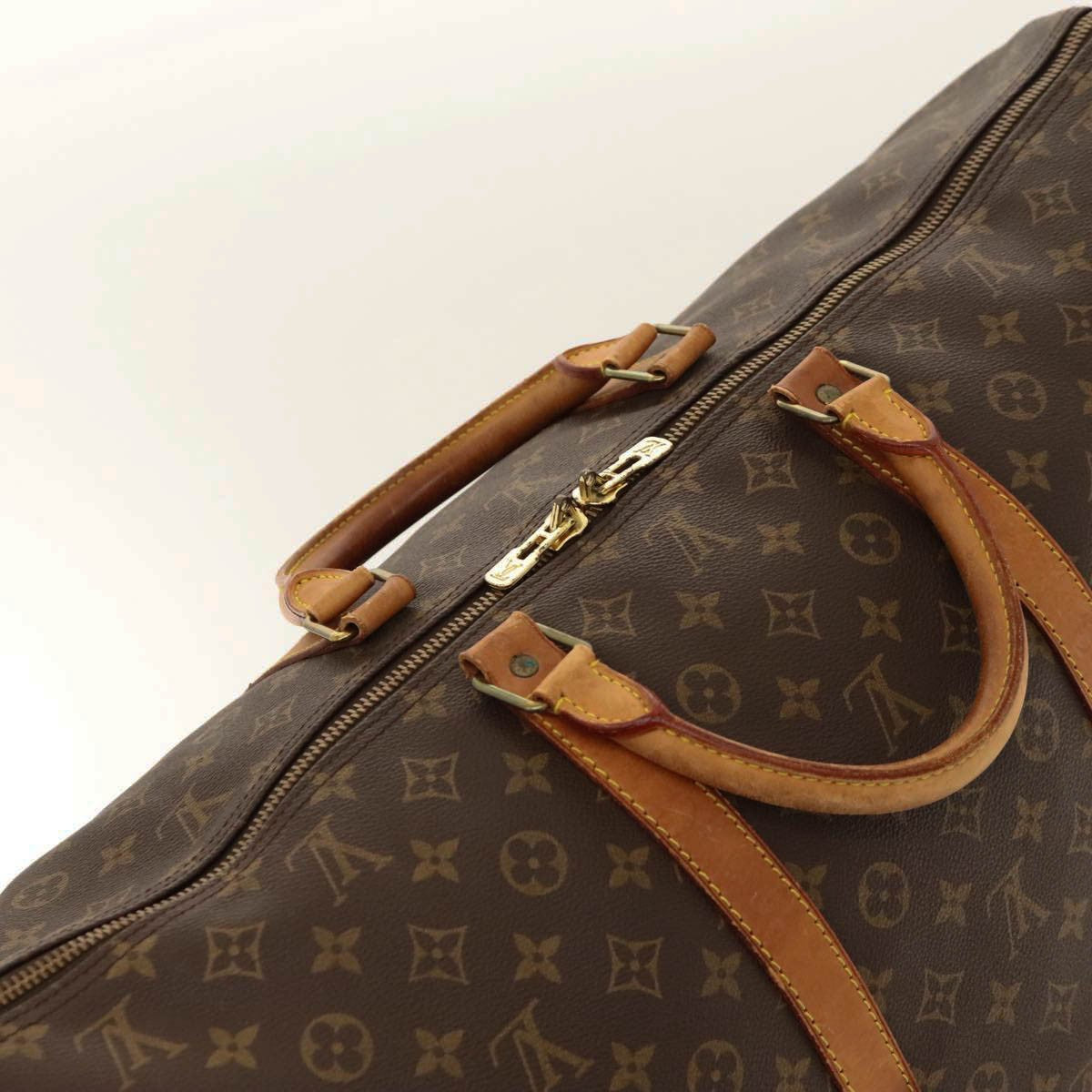 Louis Vuitton Keepall Bag Monogram Canvas Brown Canvas Travel Bag Bag (Pre-Owned)