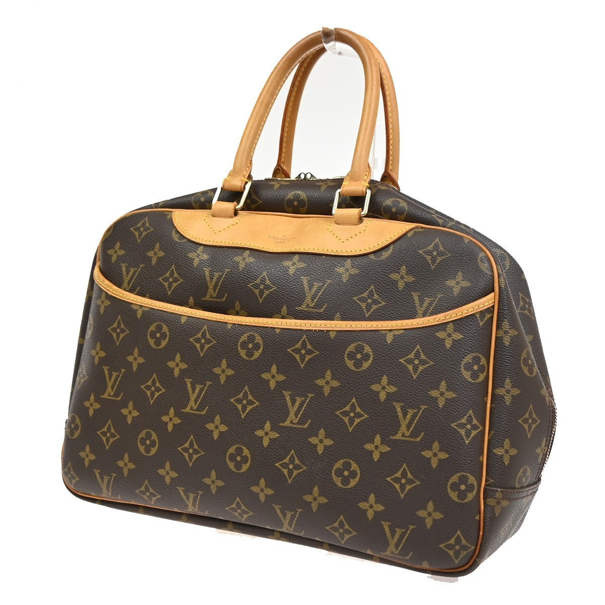 Louis Vuitton Deauville Handbag Monogram Canvas Brown Canvas Handbag (Pre-Owned)