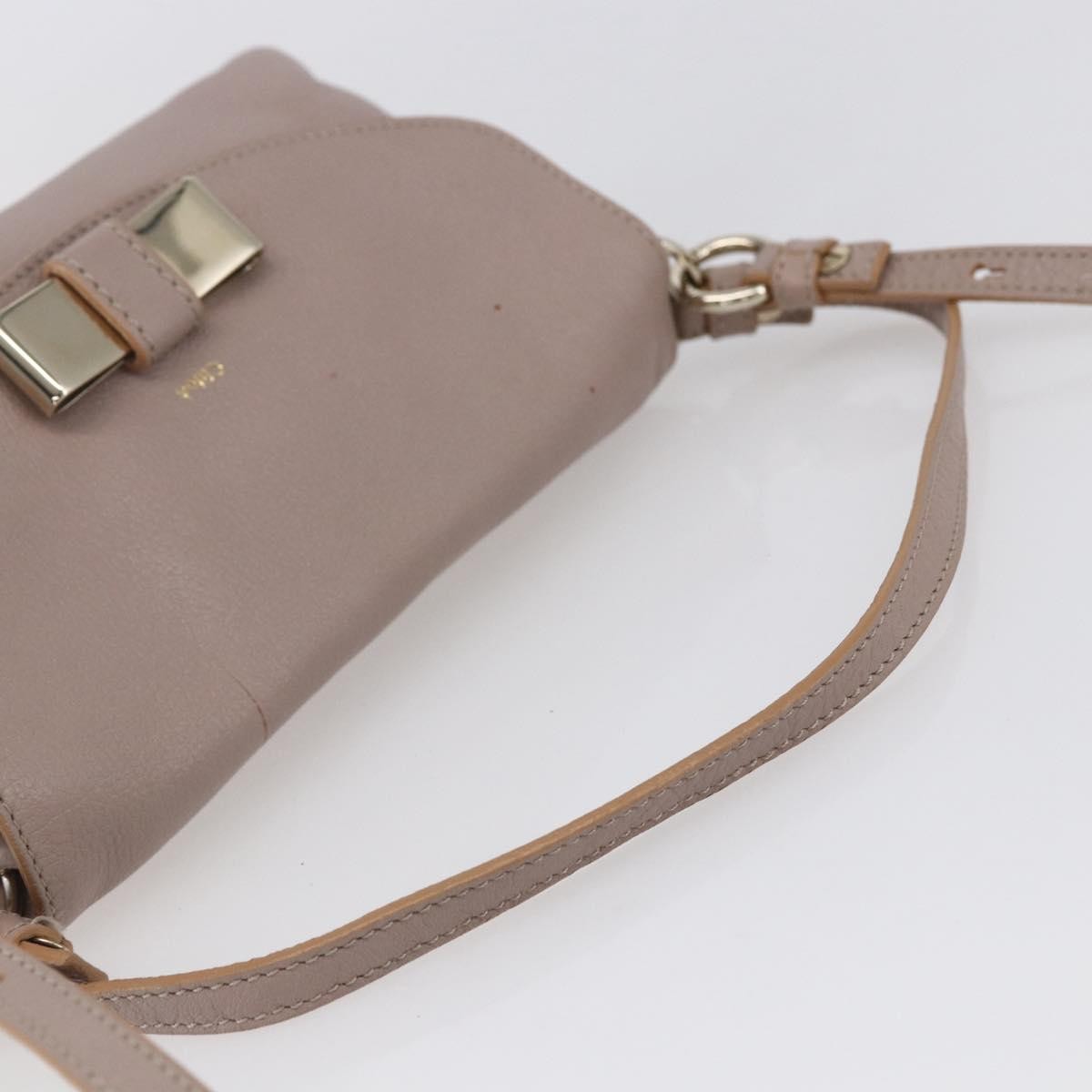 Chloe Lily Shoulder Bag Leather Pink Leather Shoulder Bag Bag (Pre-Owned)
