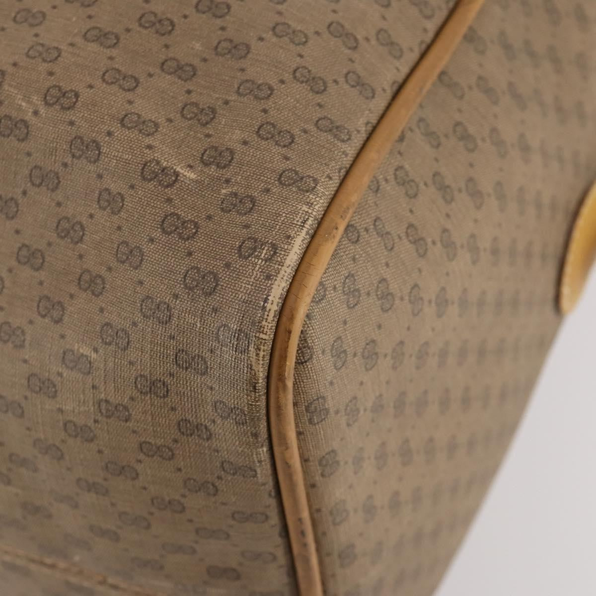 Gucci Vintage Travel Bag Gg Canvas Beige Pvc Travel Bag Bag (Pre-Owned)