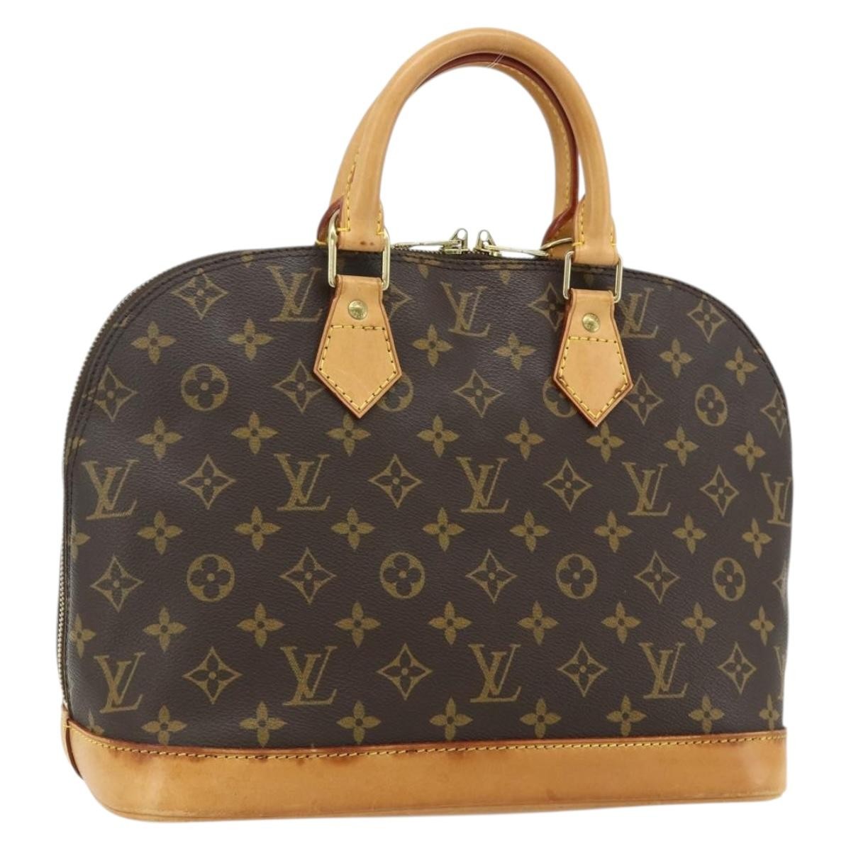 Louis Vuitton Alma Handbag Monogram Canvas Brown Canvas Handbag (Pre-Owned)