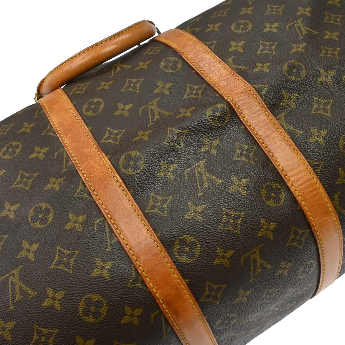 Louis Vuitton Keepall Bag Monogram Canvas Brown Canvas Travel Bag Bag (Pre-Owned)