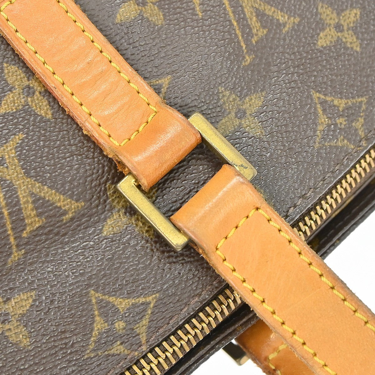 Louis Vuitton Cabas Mezzo Monogram Canvas Brown Canvas Tote Bag Bag (Pre-Owned)