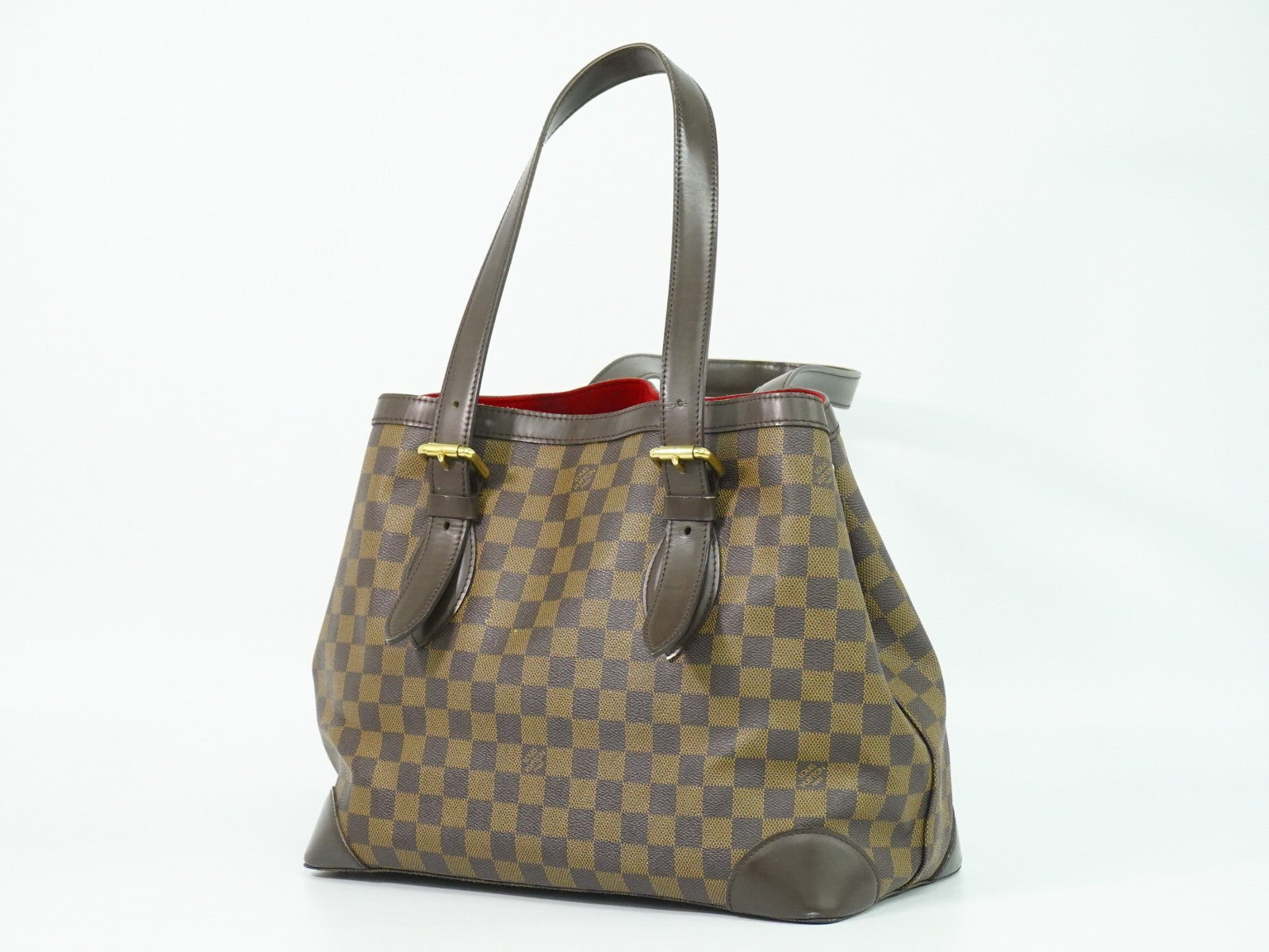Louis Vuitton Hampstead Handbag Damier Brown Canvas Shoulder Bag Bag (Pre-Owned)