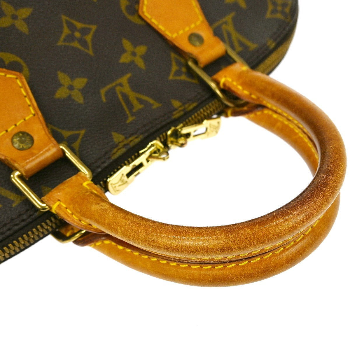 Louis Vuitton Alma Handbag Monogram Canvas Brown Canvas Handbag (Pre-Owned)