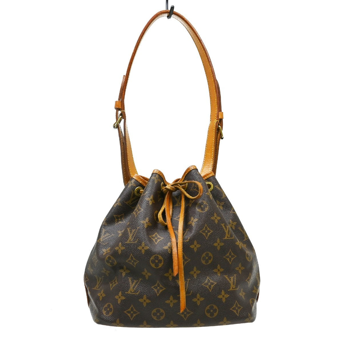 Louis Vuitton Petit Noe Handbag Monogram Canvas Brown Canvas Shoulder Bag Bag (Pre-Owned)