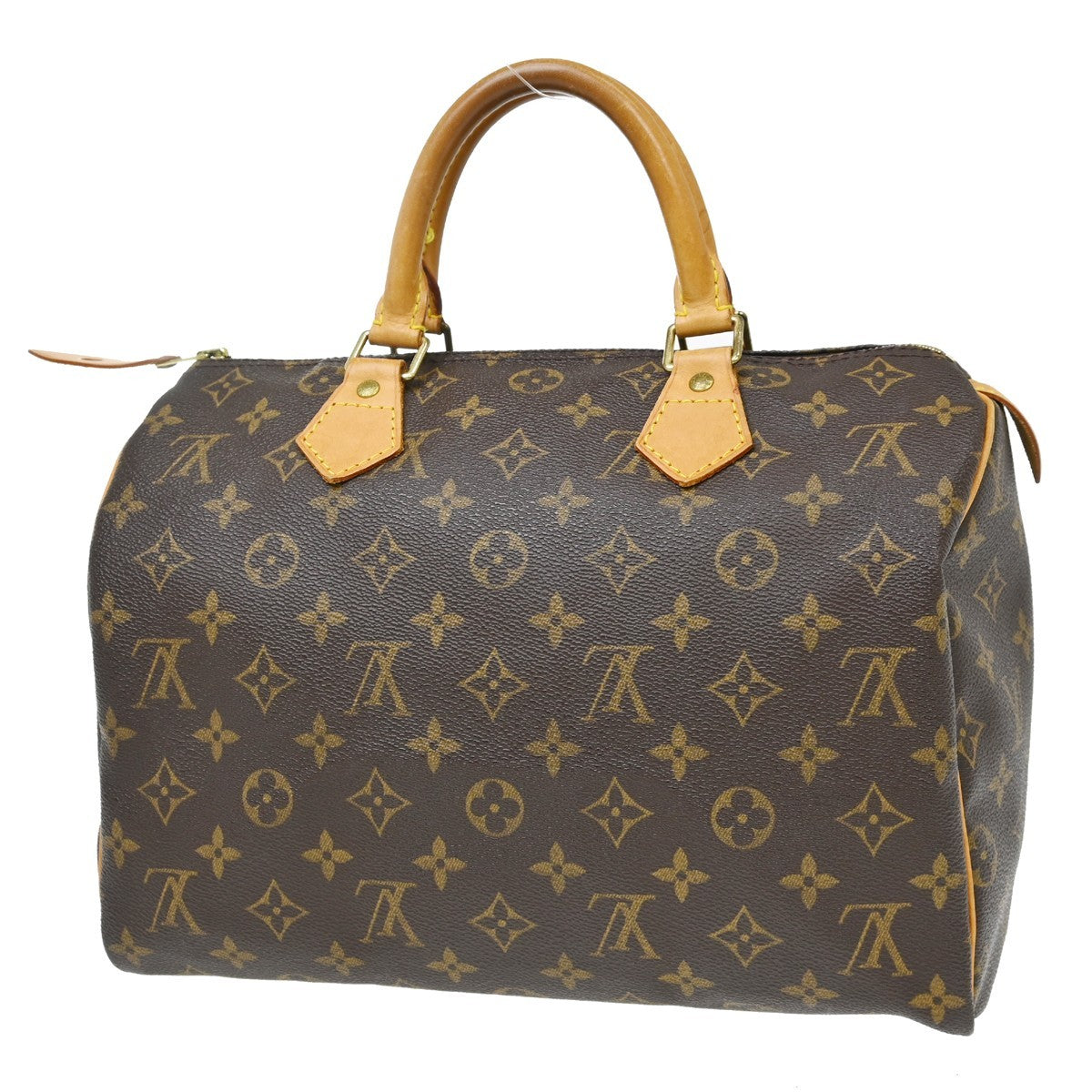 Louis Vuitton Speedy Handbag Monogram Canvas Brown Canvas Handbag (Pre-Owned)