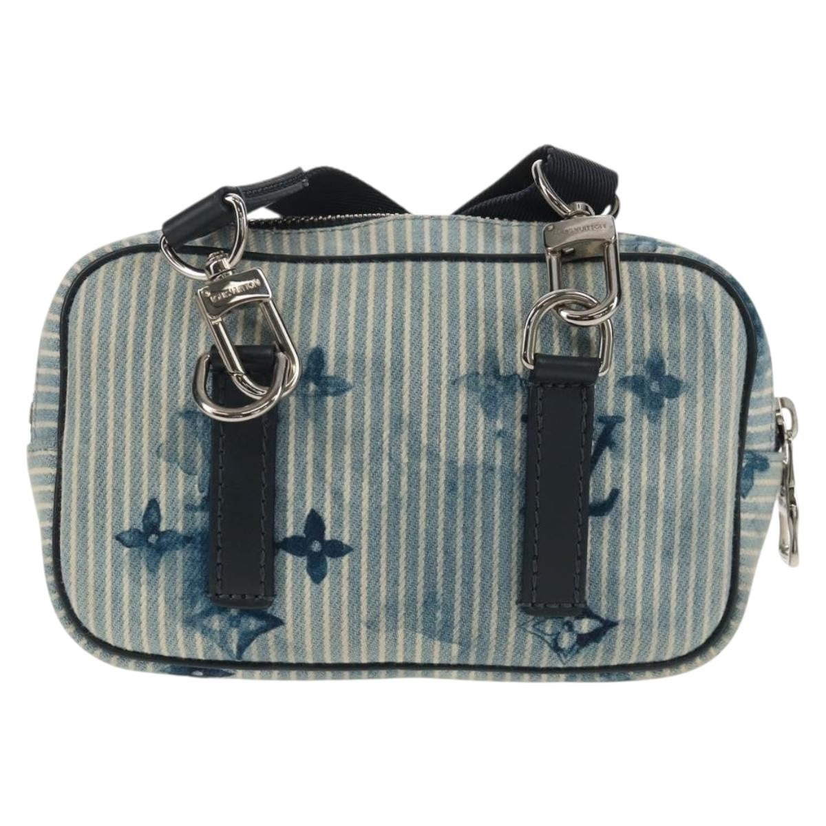 Louis Vuitton Outdoor Pouch Limited Edition Monogram Watercolor Stripes Denim Blue Canvas Clutche & Pouche Bag (Pre-Owned)
