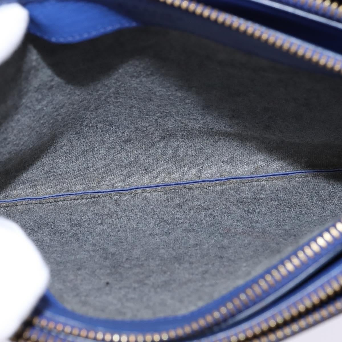 Celine Trio Crossbody Bag Leather Blue Leather Crossbody Bag Bag (Pre-Owned)