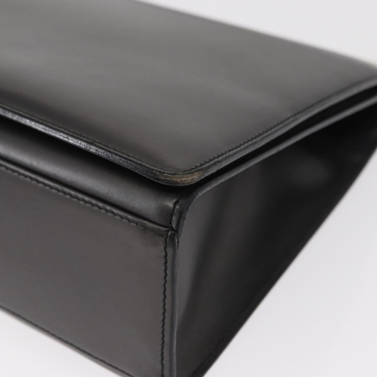 Gucci Vintage Shoulder Bag Leather Black Leather Shoulder Bag Bag (Pre-Owned)