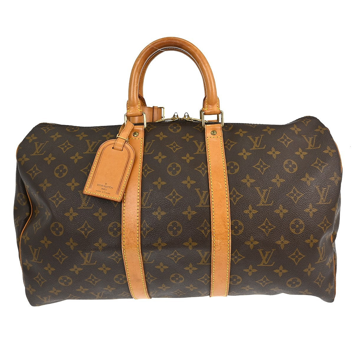 Louis Vuitton Keepall Bag Monogram Canvas Brown Canvas Travel Bag Bag (Pre-Owned)