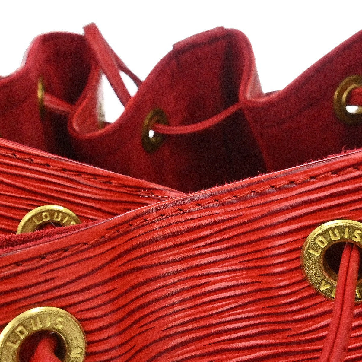 Louis Vuitton Noe Handbag Epi Leather Red Leather Shoulder Bag Bag (Pre-Owned)