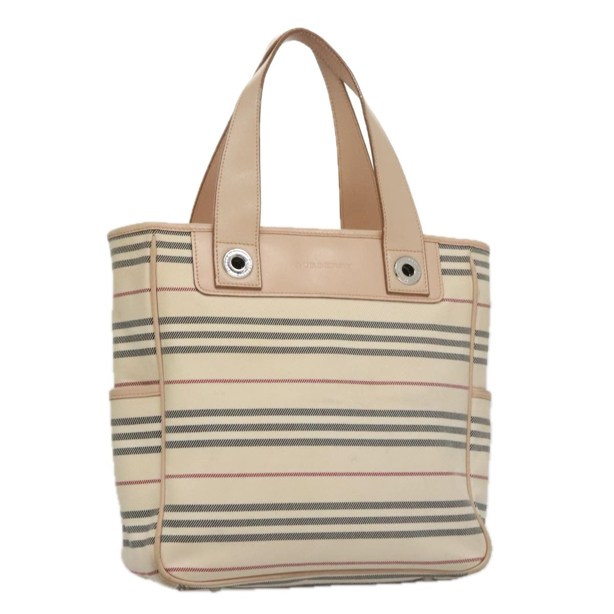 Burberry Nova Check Handbag Nova Check Canvas And Leather Beige Canvas Handbag (Pre-Owned)