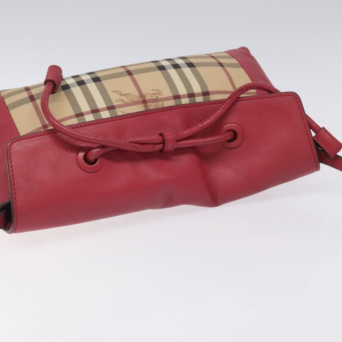 Burberry Nova Check Shoulder Bag Canvas And Leather Beige Pvc Shoulder Bag Bag (Pre-Owned)