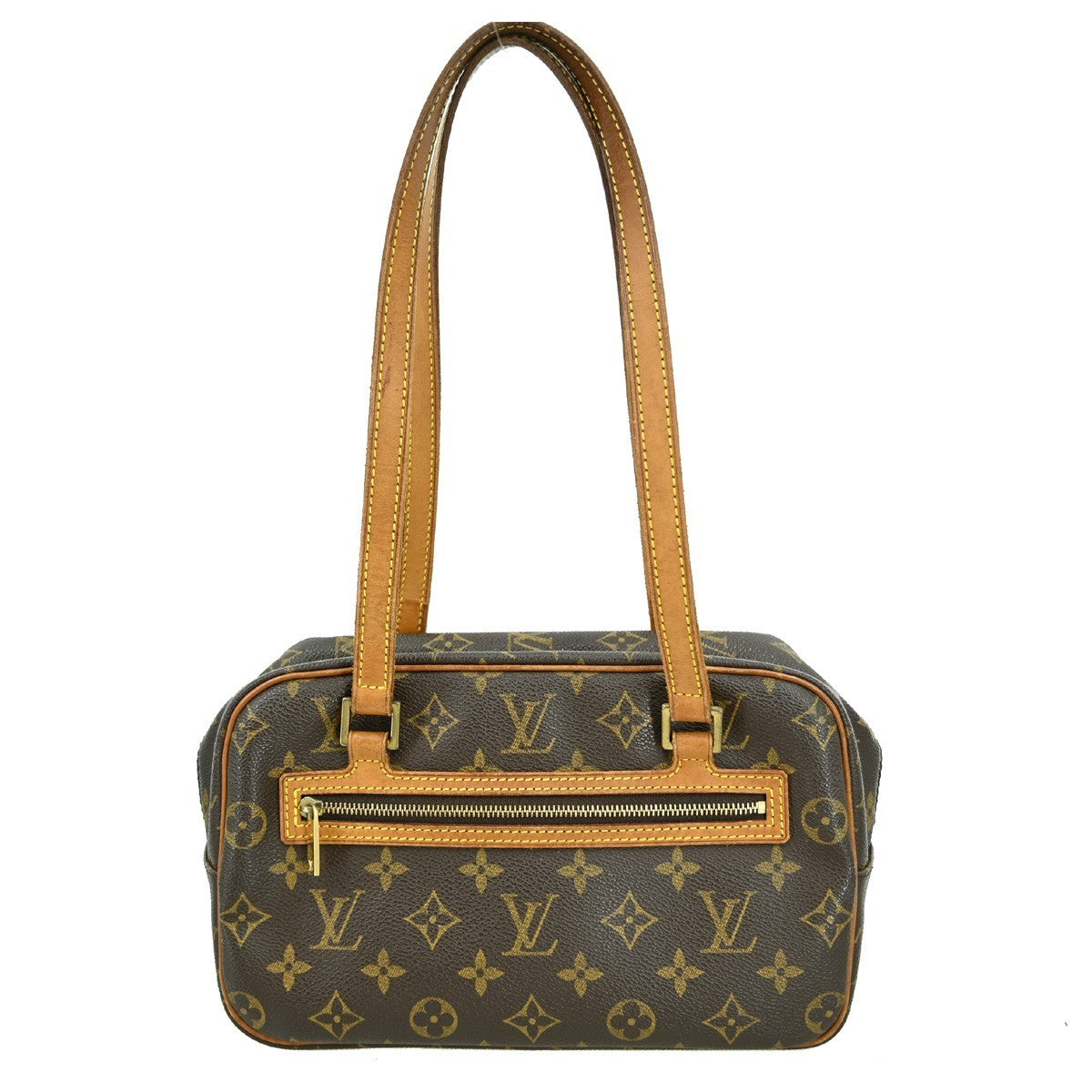 Louis Vuitton Cite Handbag Monogram Canvas Brown Canvas Shoulder Bag Bag (Pre-Owned)