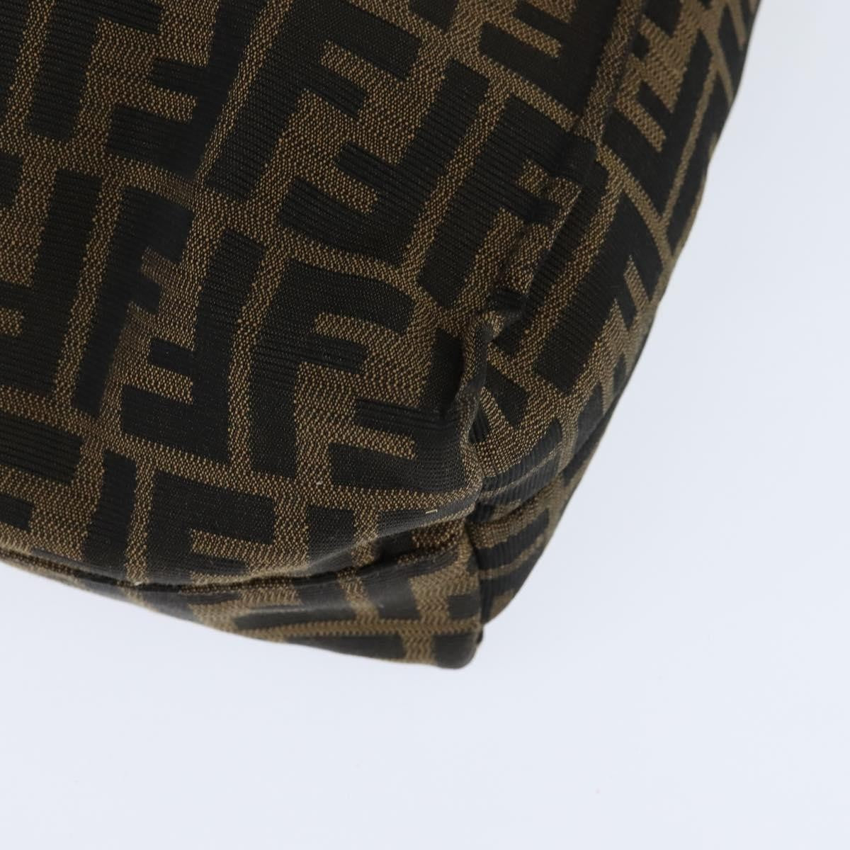 Fendi Open Shopping Tote Zucca Canvas Brown Canvas Tote Bag Bag (Pre-Owned)