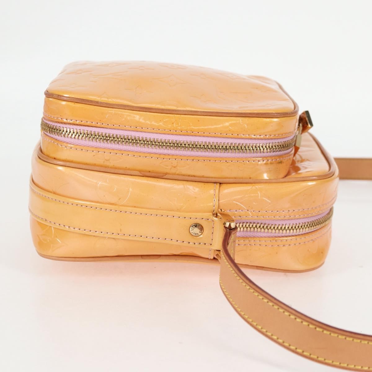 Louis Vuitton Wooster Handbag Monogram Vernis Beige Patent_Leather Bag (Pre-Owned)