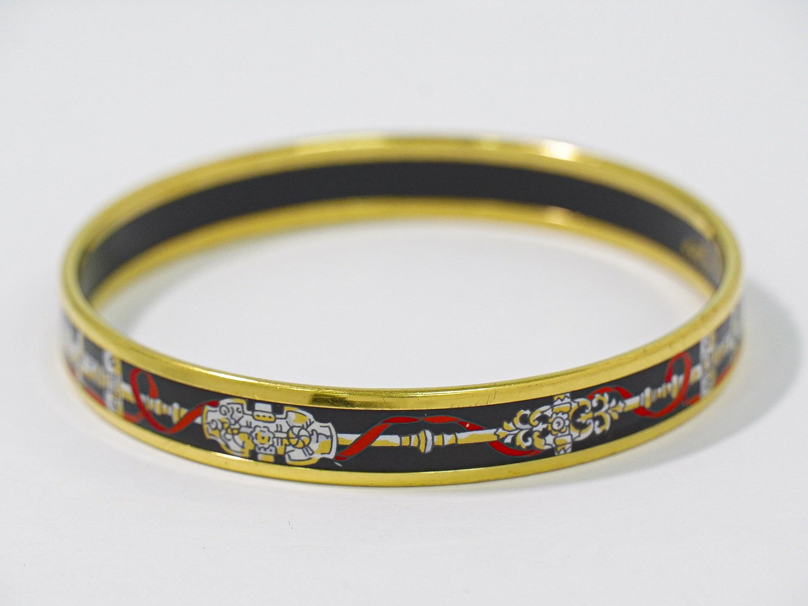 Hermes Enamel Bracelet Metal And Enamel Multicolour Gold_Plated Bracelet Jewelry (Pre-Owned)