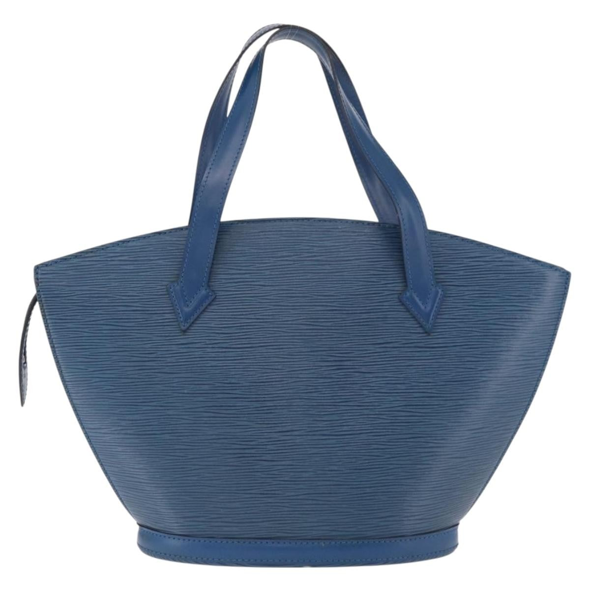 Louis Vuitton Saint Jacques Handbag Epi Leather Blue Leather Shoulder Bag Bag (Pre-Owned)